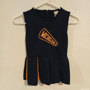 University of Michigan Wolverines Cheerleading Dress Girls Size 6 Maize and Blue